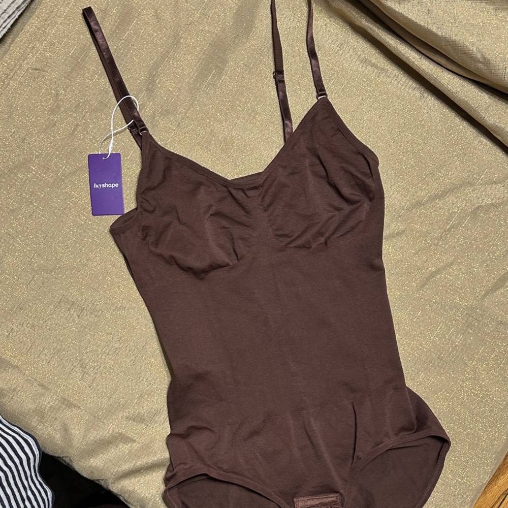 Hey Shape  Chocolate Bodysuit with Dual adjustable straps